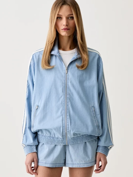 Obrázek produktu adidas Originals rozepínací mikina dámská džínová modrá