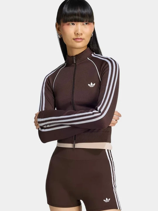 Obrázek produktu adidas Originals rozepínací mikina dámská Essentials Seamless hnědá