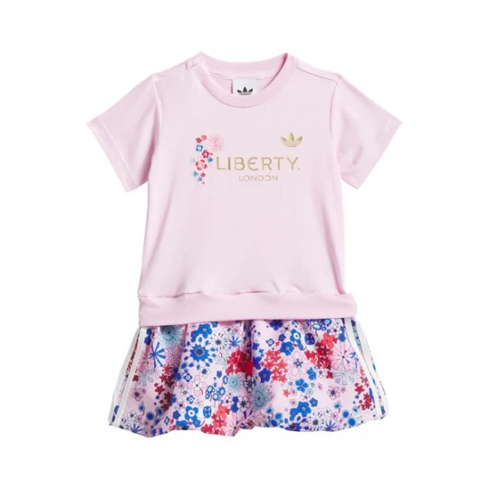 Obrázek produktu ADIDAS ORIGINALS Šaty 'Adidas Originals x Liberty London' námořnická modř / zlatá / růžová / tmavě červená