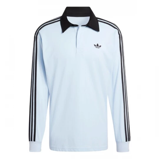 Obrázek produktu ADIDAS ORIGINALS Tričko '3-STRIPES RUGBY LONGSLEEVE' světlemodrá / černá