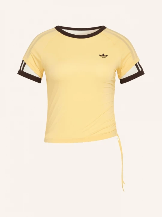 Obrázek produktu Adidas Originals Tričko Layered Calitee Z Kombinace Materiálů tmavě žlutá / tmavě hnědá / bílá