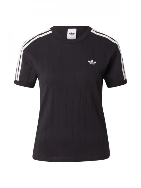Obrázek produktu ADIDAS ORIGINALS Tričko 'PINSTRIPE SHORT SLEEVE SLIM' černá / bílá