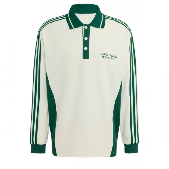 Obrázek produktu ADIDAS ORIGINALS Tričko 'POLO LS M' zelená / bílá