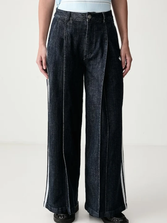 Obrázek produktu adidas Originals wide leg džíny dámské Denim Pleats modrá