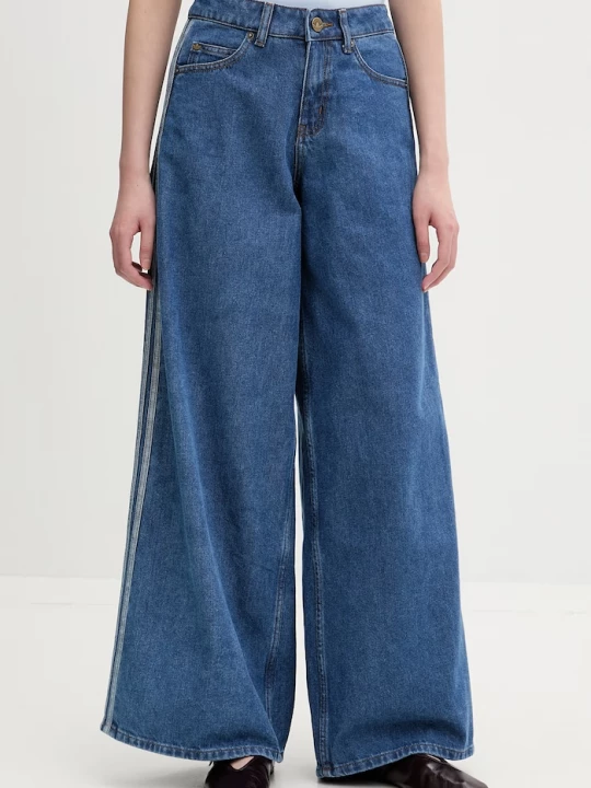 Obrázek produktu adidas Originals wide leg džíny dámské Firebird modrá
