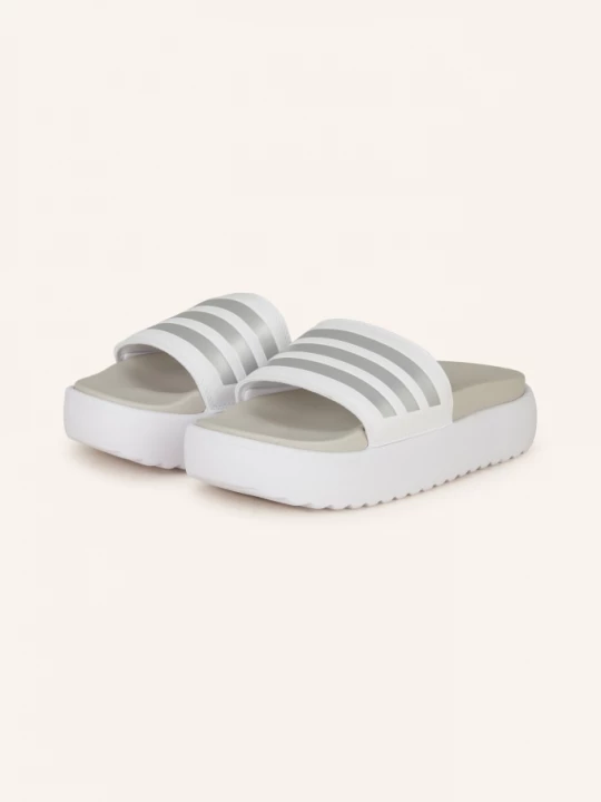 Obrázek produktu Adidas Pantofle Na Platformě Adilette Platform bílá / stříbrná