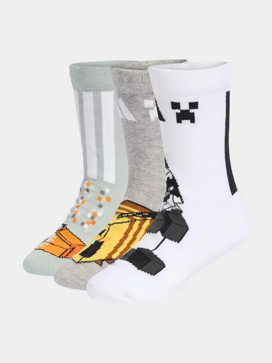 Obrázek produktu adidas Performance Dětské ponožky s bavlnou adidas Performance MINECRAFT 3-pack