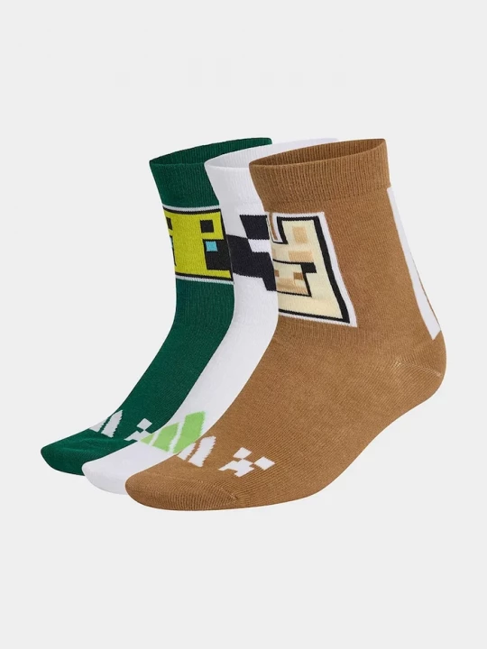 Obrázek produktu adidas Performance Dětské ponožky s bavlnou MINECRAFT 3-pack