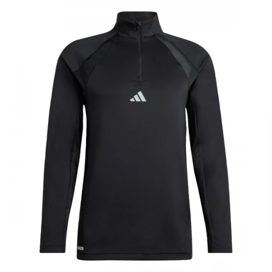 Obrázek produktu ADIDAS PERFORMANCE Funkční tričko 'TECH APPAREL 1 / 4 ZIP' černá / bílá