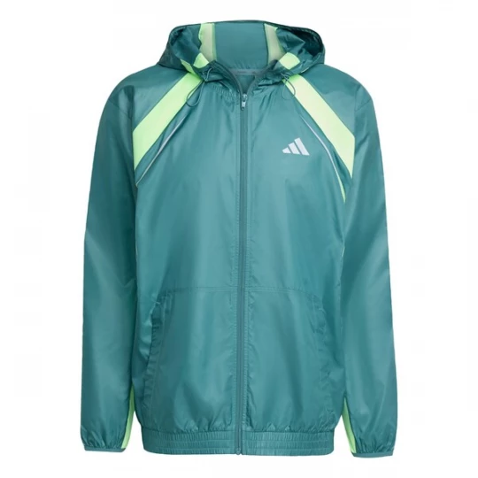 Obrázek produktu ADIDAS PERFORMANCE Sportovní bunda 'Tech Apparel' petrolejová / světle zelená / bílá
