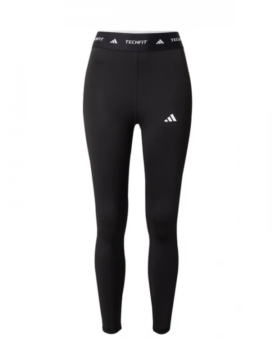 Obrázek produktu ADIDAS PERFORMANCE Sportovní kalhoty 'TECHFIT 7/8'  černá / bílá