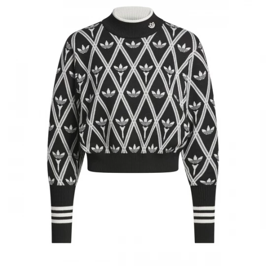 Obrázek produktu ADIDAS PERFORMANCE Sportovní svetr 'Originals Trefoil' šedá / černá / bílá