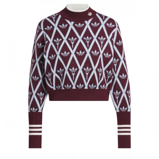 Obrázek produktu ADIDAS PERFORMANCE Sportovní svetr 'Originals Trefoil' světlemodrá / bordó / bílá