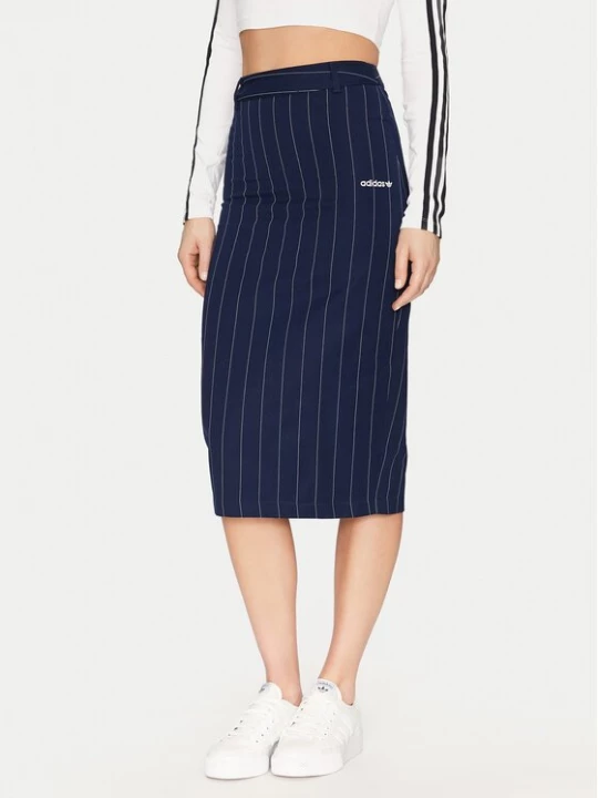 Obrázek produktu adidas Pouzdrová sukně Pinstripe JD2576 Tmavomodrá Slim Fit
