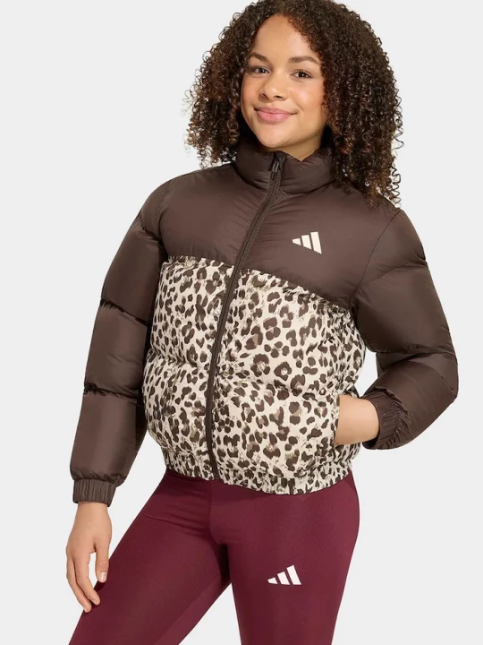 Obrázek produktu adidas prošívaná bunda dětská hnědá