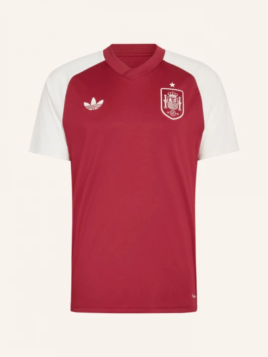Obrázek produktu Adidas Rozcvičovací Tričko Španělsko – Venku tmavě červená / bílá
