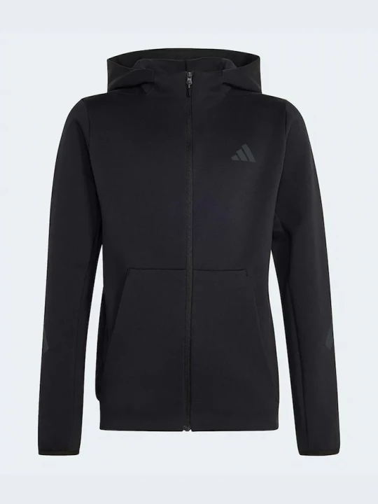Obrázek produktu adidas rozepínací mikina dětská s bavlnou černá