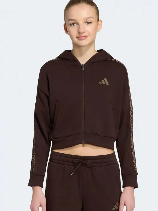 Obrázek produktu adidas rozepínací mikina dětská s bavlnou hnědá