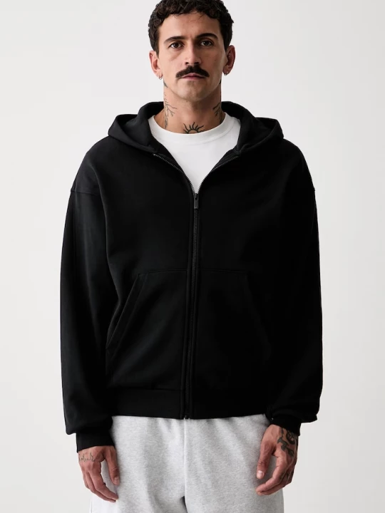 Obrázek produktu adidas rozepínací mikina kapucí pánská bavlněná černá