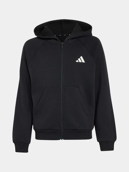 Obrázek produktu adidas rozepínací mikina s kapucí dětská s bavlnou černá