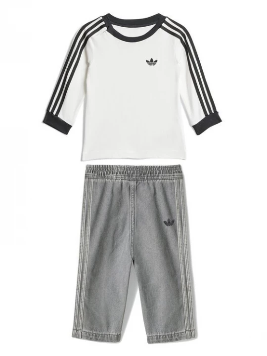 Obrázek produktu adidas Sada halenka a kalhoty Denim JW5312 Bílá Regular Fit