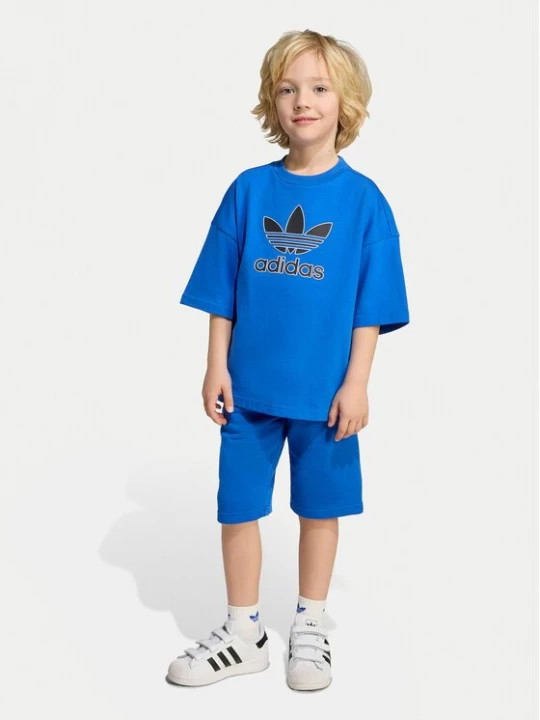 Obrázek produktu adidas Sada T-shirt a šortky Big Logo Execution KA0224 Modrá Loose Fit