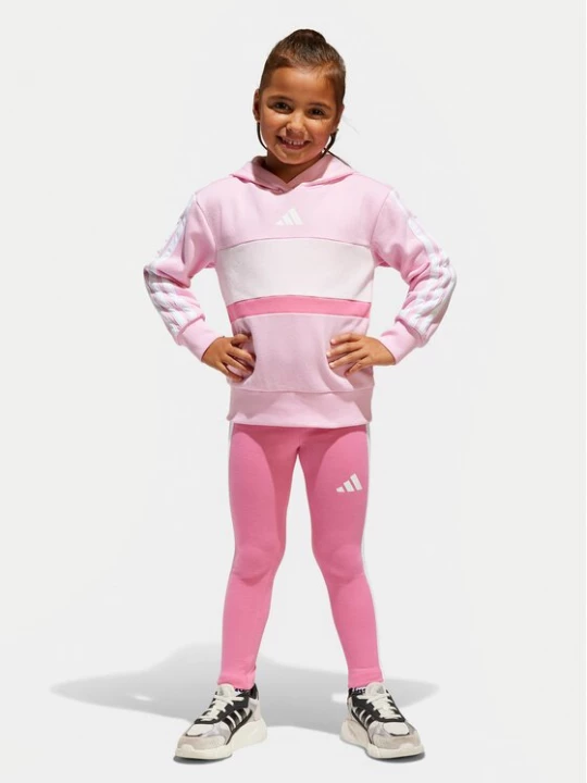 Obrázek produktu adidas Souprava mikina a legíny Seasonal Essentials Tiberio 3-Stripes JC7475 Růžová Slim Fit