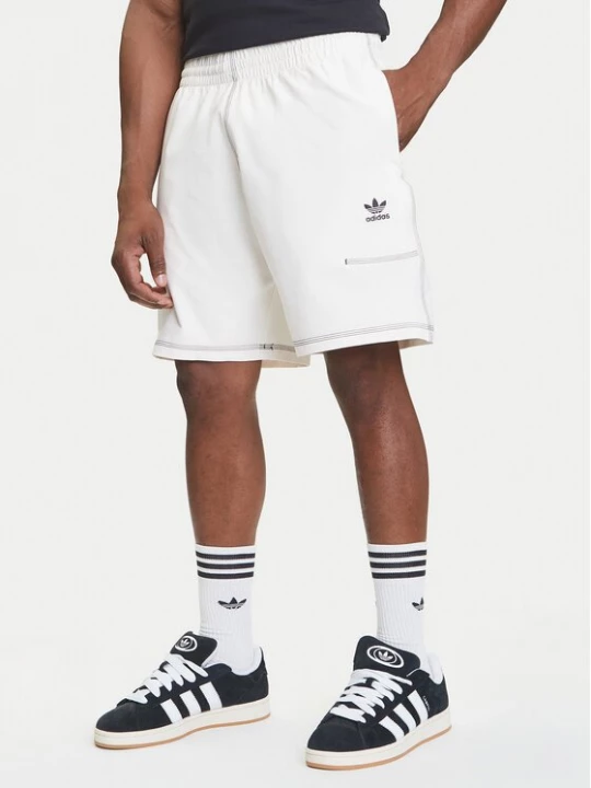 Obrázek produktu adidas Sportovní kraťasy Trefoil Essentials KA8541 Écru Loose Fit