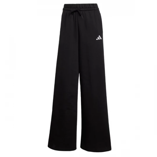 Obrázek produktu ADIDAS SPORTSWEAR Sportovní kalhoty '3-Stripes Fleece Wide' černá / bílá