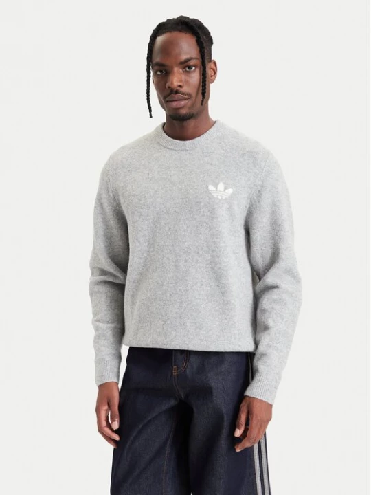 Obrázek produktu adidas Svetr Trefoil Essentials Fully Knit KS4889 Šedá Regular Fit