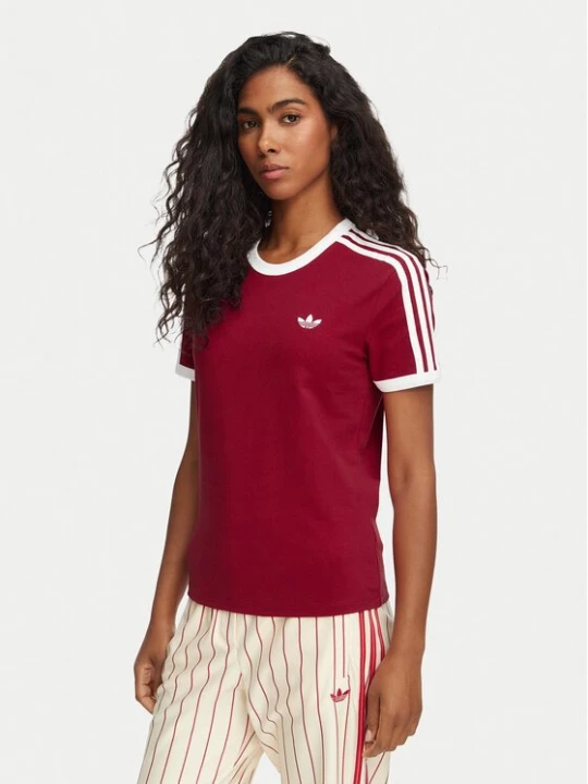 Obrázek produktu adidas T-Shirt 3-Stripes Slim KS4779 Červená Regular Fit