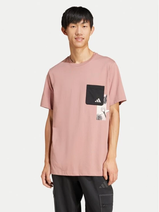 Obrázek produktu adidas T-Shirt Lens Elevated Pocket Graphic JJ3927 Růžová Loose Fit
