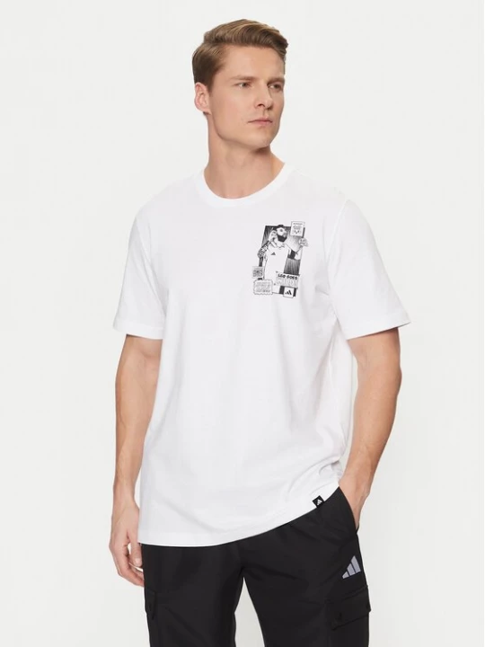 Obrázek produktu adidas T-Shirt Messi Icon Graphic JJ1414 Bílá Regular Fit