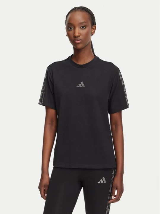 Obrázek produktu adidas T-Shirt Seasonal Essentials Animal Print 3-Stripes KH1550 Černá Regular Fit