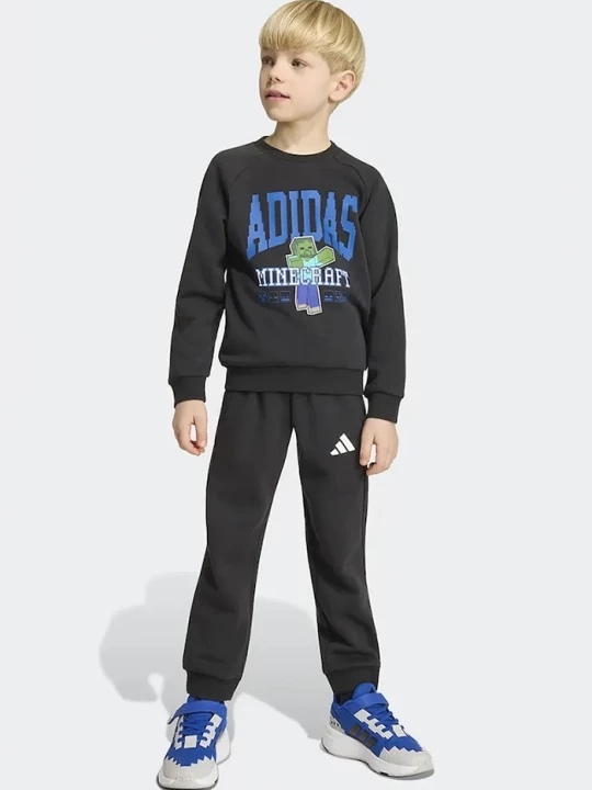 Obrázek produktu adidas tepláková souprava dětská s bavlnou MINECRAFT černá