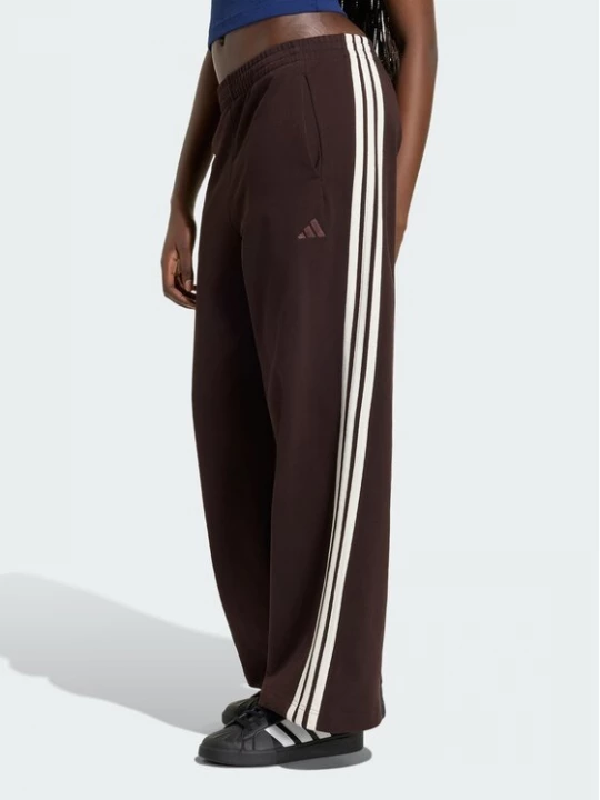 Obrázek produktu adidas Teplákové kalhoty 3-Stripes KW7703 Tmavě hnědá Wide Leg