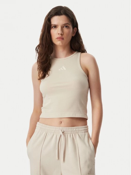 Obrázek produktu adidas Top Kit Small Logo Rib Tank KS7834 Krémová Slim Fit