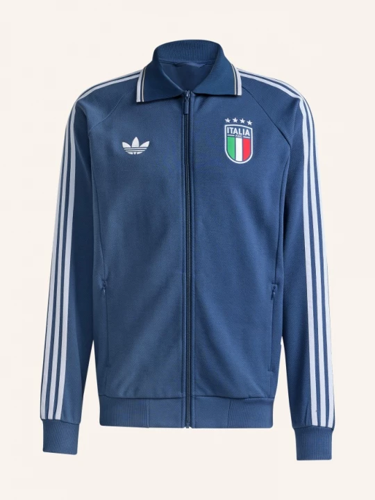 Obrázek produktu Adidas Tréninková Bunda Figc Itálie černošedá / červená / bílá