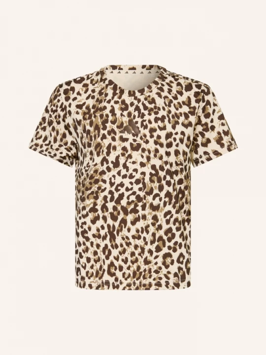 Obrázek produktu Adidas Tričko Seasonal Animal Print Sport béžová / tmavě hnědá / hnědá