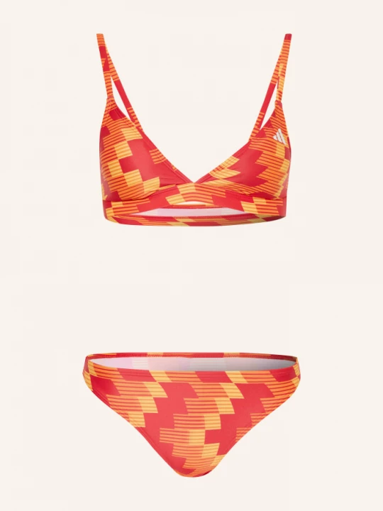 Obrázek produktu Adidas Trojúhelníkové Bikiny S Celoplošným Fotbalovým Potiskem červená / oranžová / žlutá