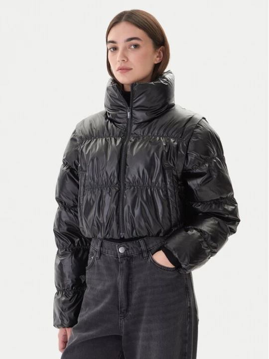 Obrázek produktu adidas Zimní bunda Essentials Glossy 2-In-1 JX2988 Černá Loose Fit