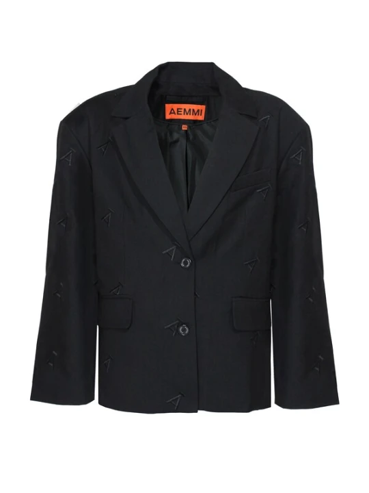 Obrázek produktu AEMMI Blejzr 'OVERSIZED ALL OVER LOGO BLAZER' černá