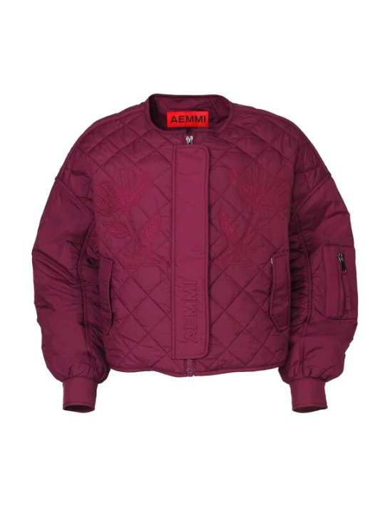 Obrázek produktu AEMMI Přechodná bunda 'OVERSIZED BOMER JACKET WITH EMBROIDERY DETAIL' bordó