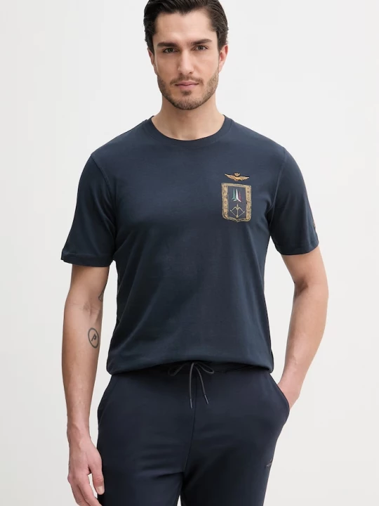 Obrázek produktu Aeronautica Militare Bavlněné tričko Aeronautica Militare námořnická modř
