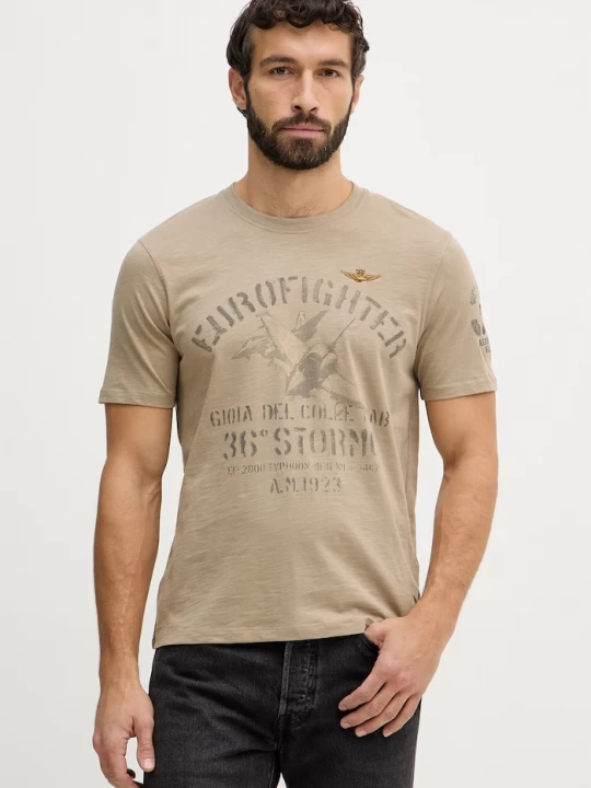 Obrázek produktu Aeronautica Militare Bavlněné tričko Aeronautica Militare zelená