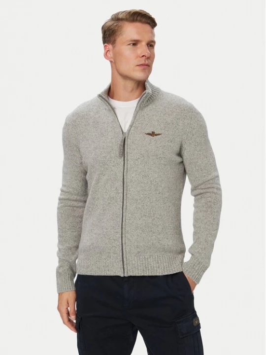 Obrázek produktu Aeronautica Militare Kardigan 262MA1646UL00924 Šedá Regular Fit