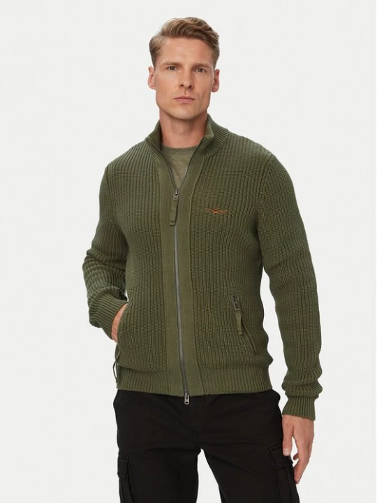 Obrázek produktu Aeronautica Militare Kardigan 262MA1664UL00409 Khaki Regular Fit
