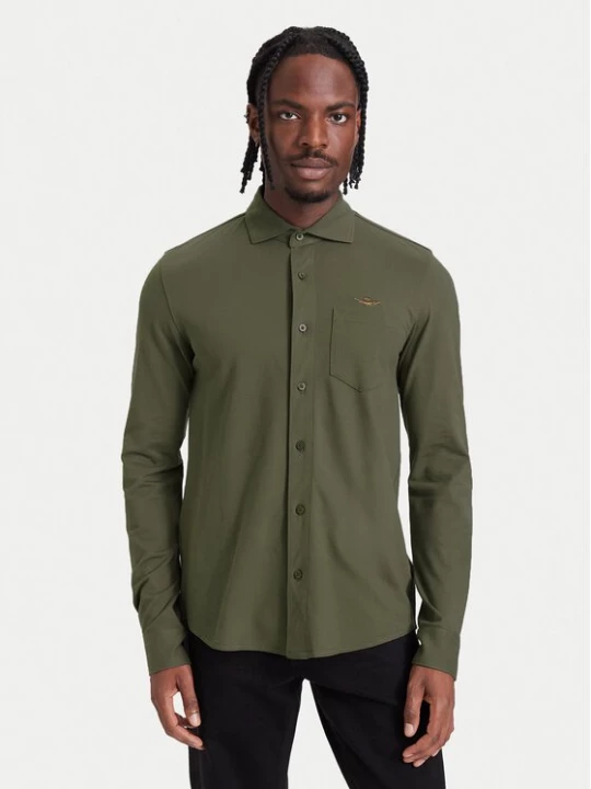 Obrázek produktu Aeronautica Militare Košile 262CA1313UP00408 Khaki Regular Fit