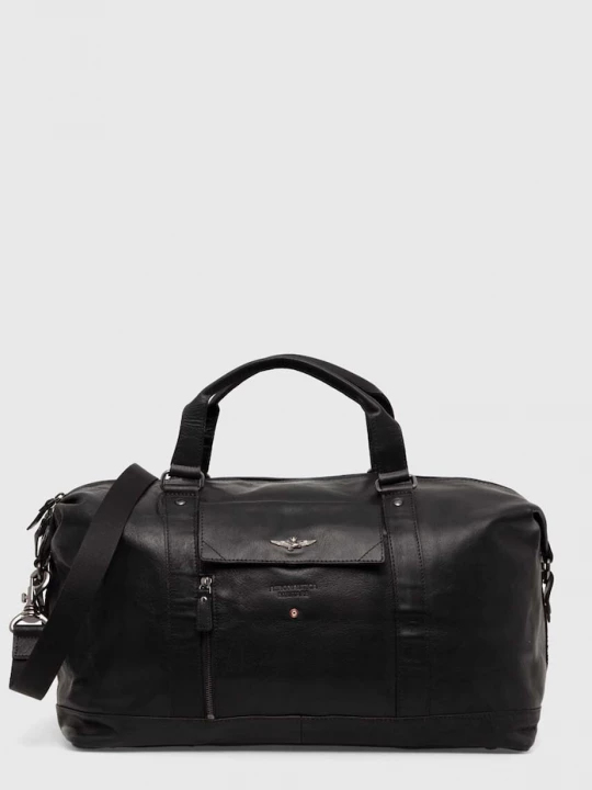 Obrázek produktu Aeronautica Militare Kožená taška Aeronautica Militare 45 x 31 x 23 cm černá