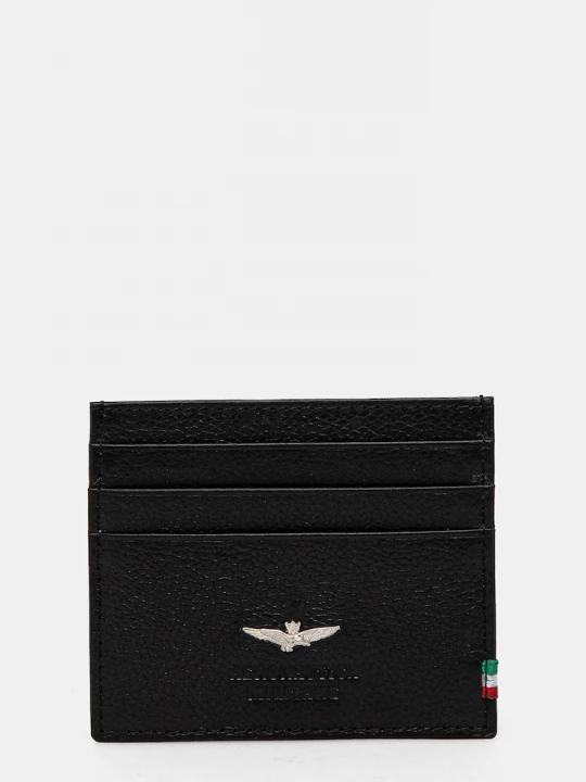 Obrázek produktu Aeronautica Militare Kožené pouzdro na karty Aeronautica Militare černá